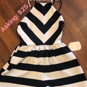 Altar’d State Stripe Backless Romper